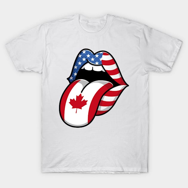 Tongue Canadian Pride Flag of Canada T-Shirt by RW